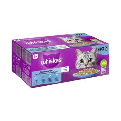 Whiskas Nourriture Humide^Mega Pack 1+ sélection de poisson en gelée 40 x 85 g