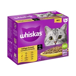 Whiskas Nourriture Humide^Multipack 1+ sélection de volailles en sauce 12x85 g