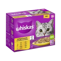 Whiskas Nourriture Humide^Multipack 7+ sélection de volaille en gelée 12x85 g