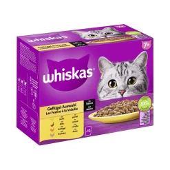 Whiskas Nourriture Humide^Multipack 7+ sélection de volailles en sauce 12 x 85 g