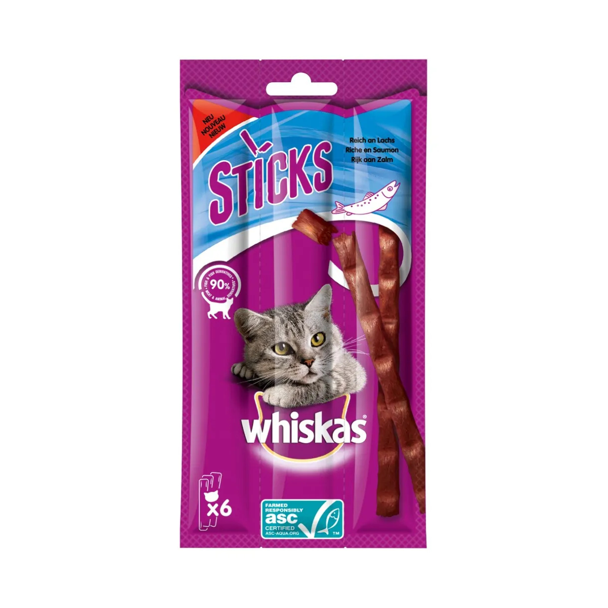 Whiskas Friandises^Sticks 14 x 6 pièces Saumon