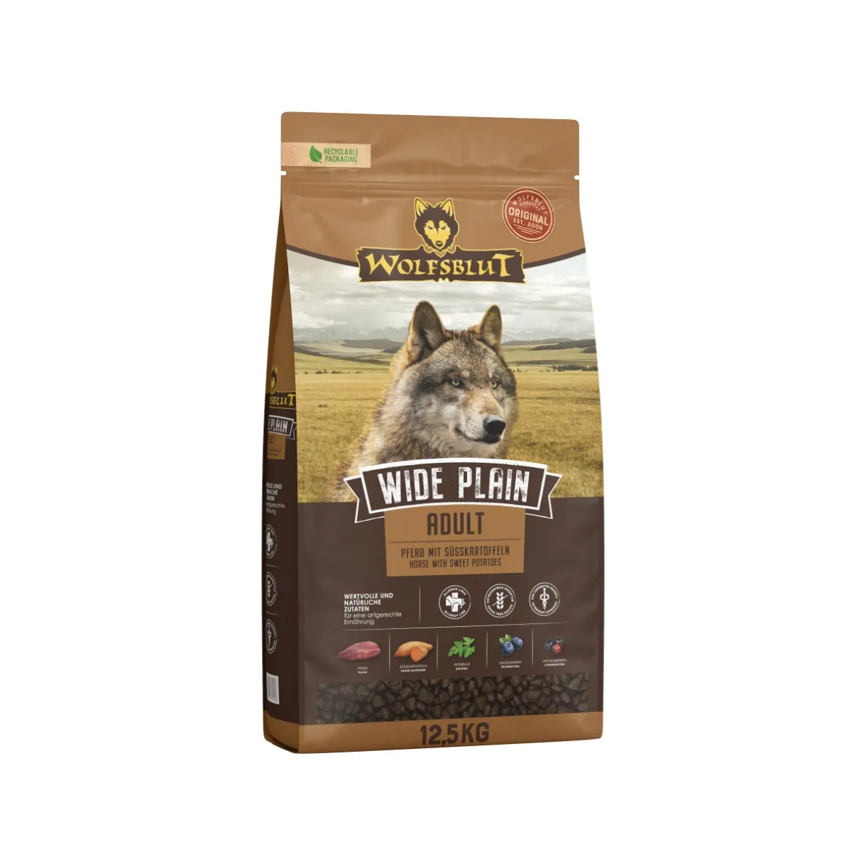 WOLFSBLUT Croquettes^Wide Plain Croquettes Chien Adulte 12,5 kg