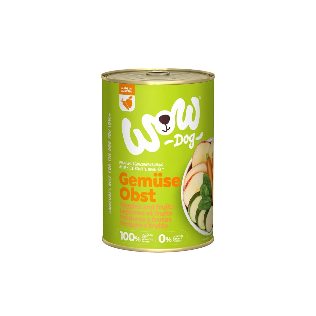 WOW Nourriture Humide^100 % légumes et fruits Adult 6 x 400 g