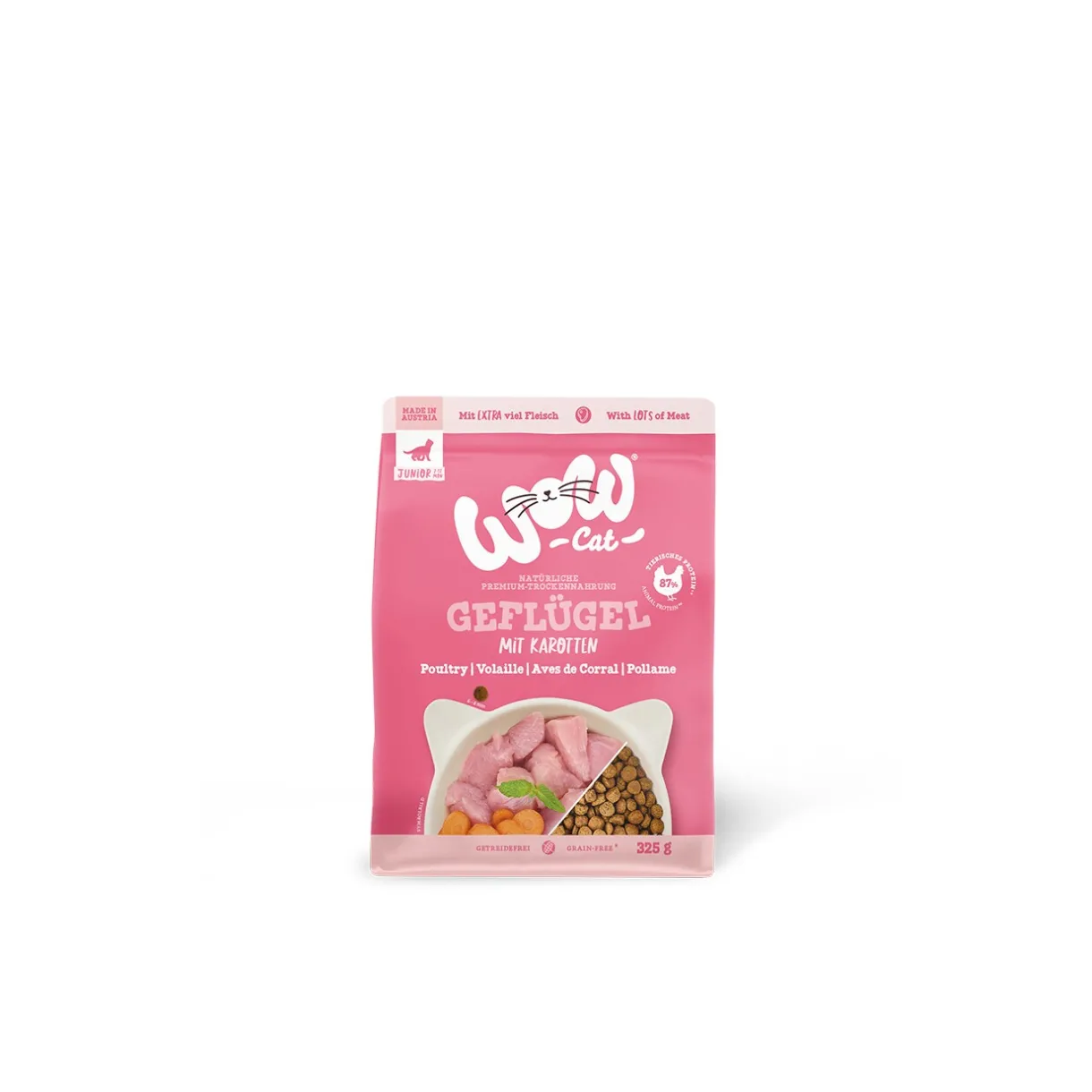 WOW Croquettes Pour Chat|Nourriture^Cat Junior Volaille 325 g