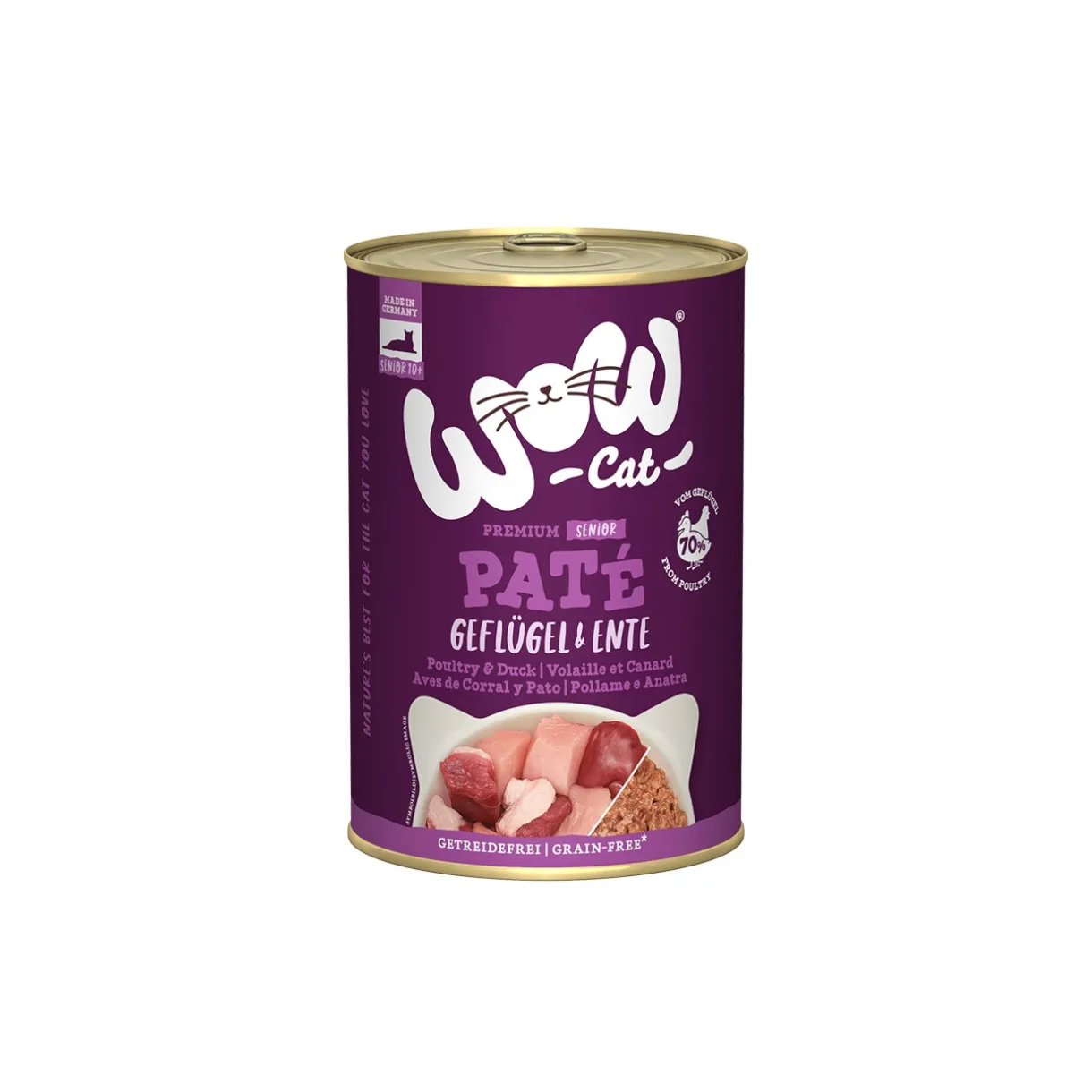 WOW Nourriture Humide^Cat Senior 6 x 400 g Canard et volaille
