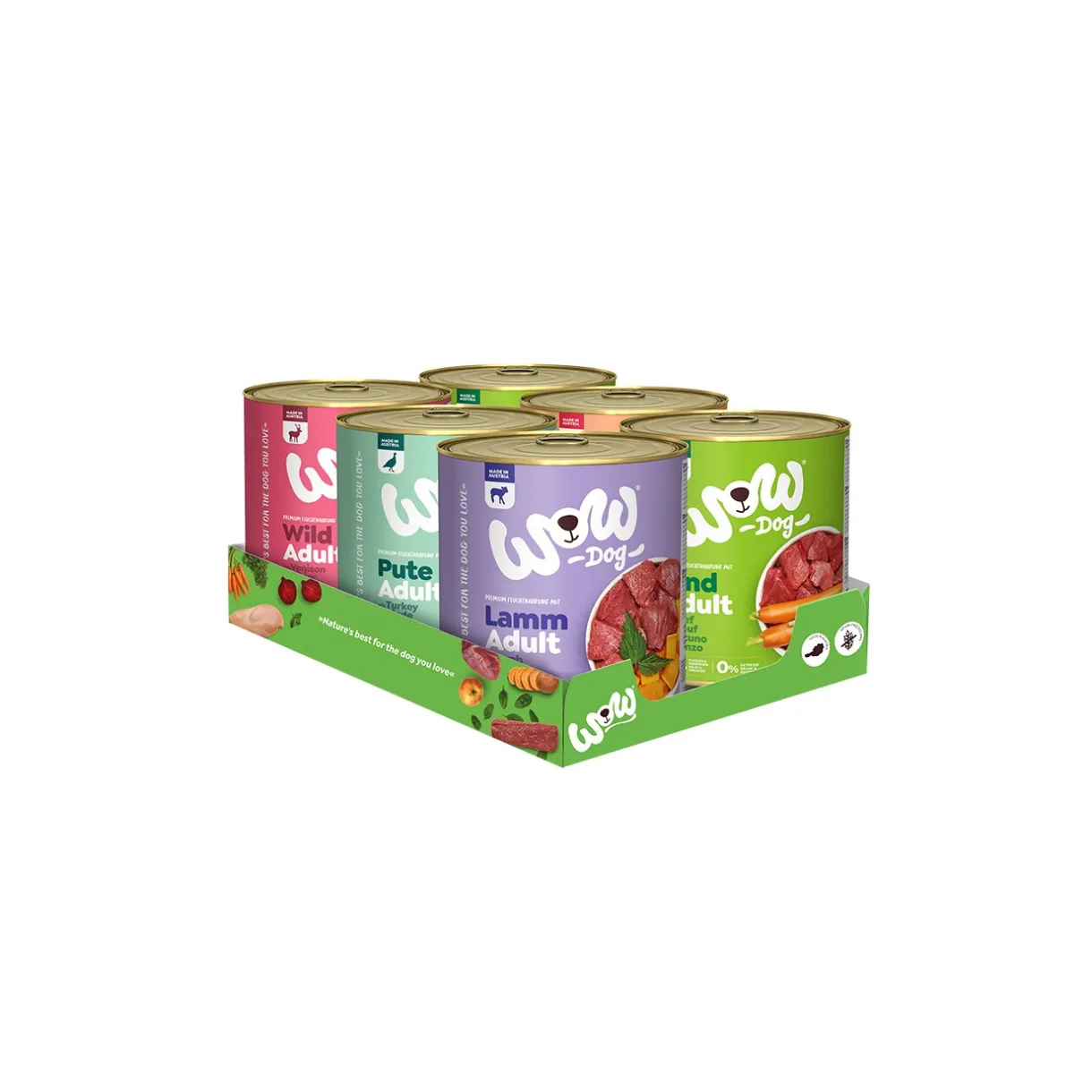 WOW Nourriture Humide^nourriture humide pour chien, adulte, multipack 6x800 g