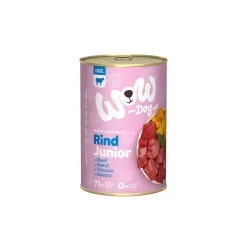 WOW Nourriture Humide|Nourriture^nourriture humide pour chien, Junior 6x400 g Bœuf à la courge