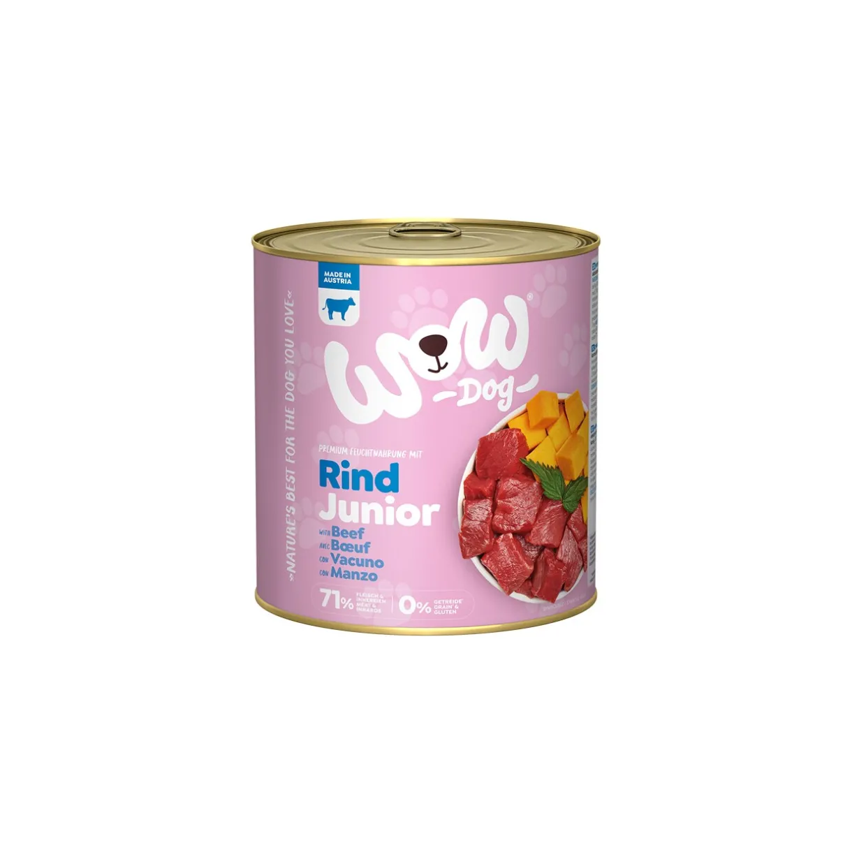 WOW Nourriture Humide|Nourriture^nourriture humide pour chien, Junior 6x800 g Bœuf au poulet