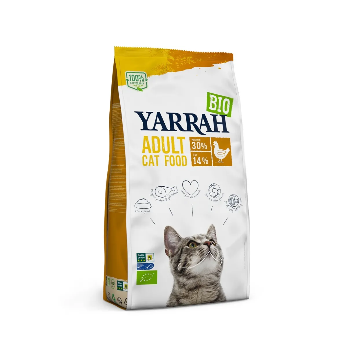 Yarrah Nourriture Bio|Croquettes Pour Chat^Adult Bio croquettes 2,4 kg Poulet